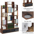 Bookshelf with Rustic Wood Bookshelves